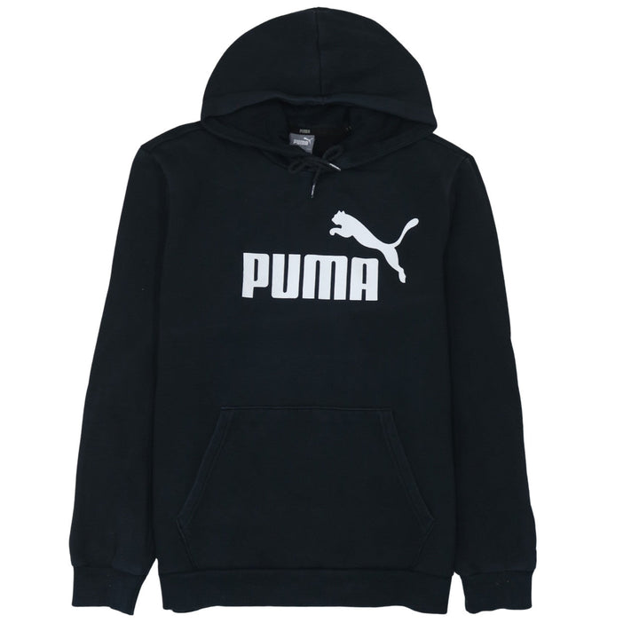 Puma Men’s Black Pullover Hoodie M Sports Logo Fleece