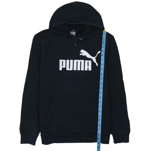 Puma Men’s Black Pullover Hoodie M Sports Logo Fleece
