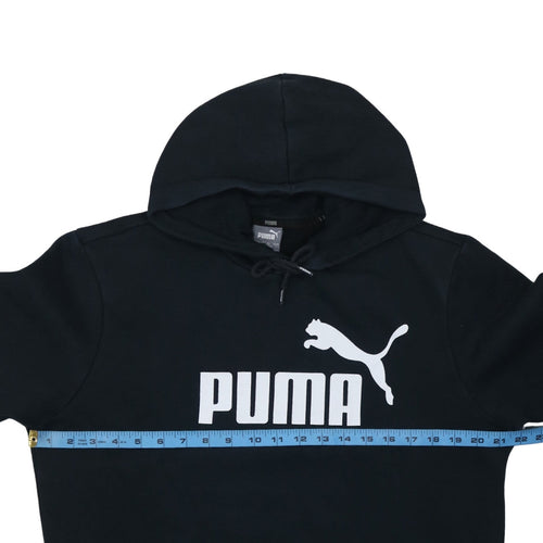 Puma Men’s Black Pullover Hoodie M Sports Logo Fleece