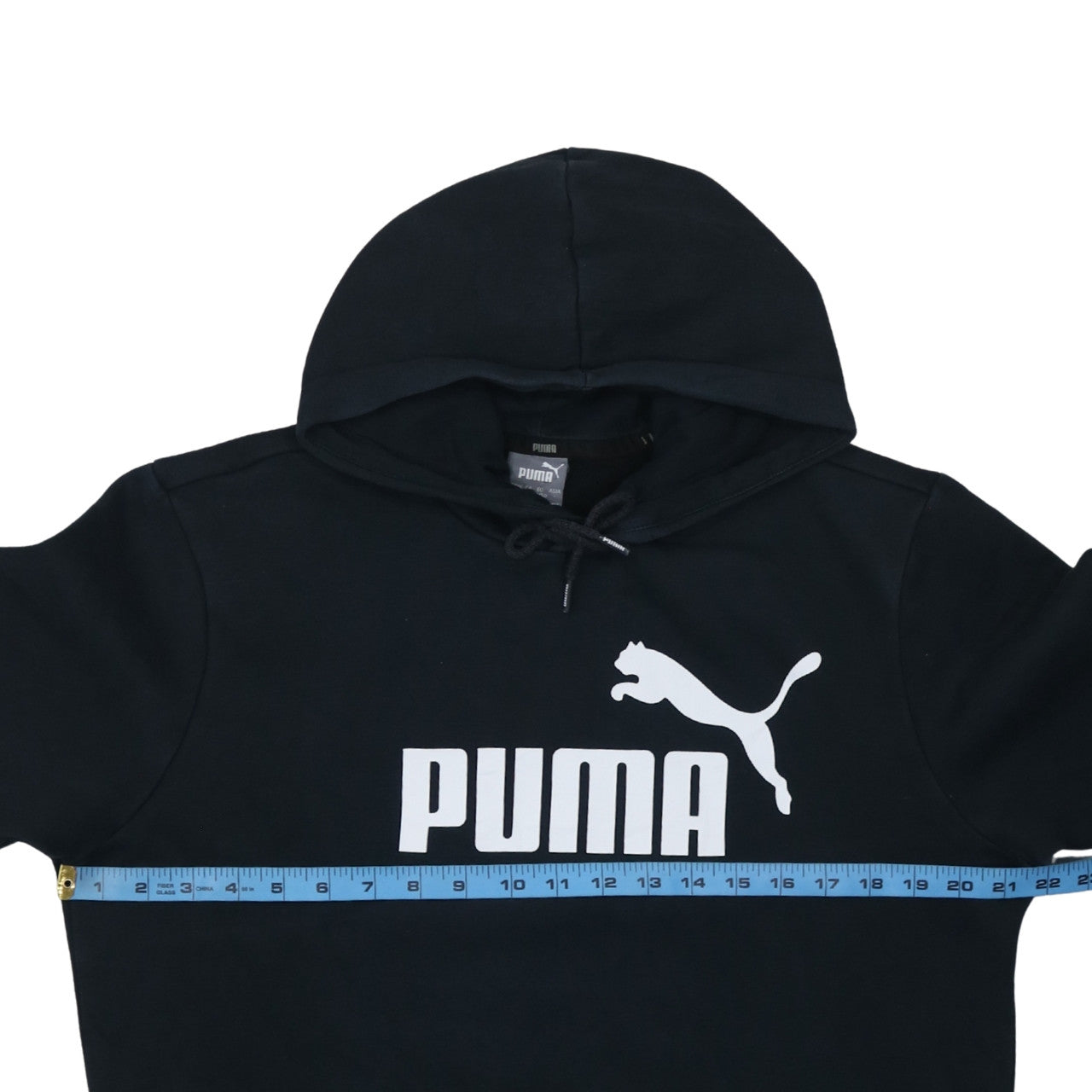 Puma Men’s Black Pullover Hoodie M Sports Logo Fleece