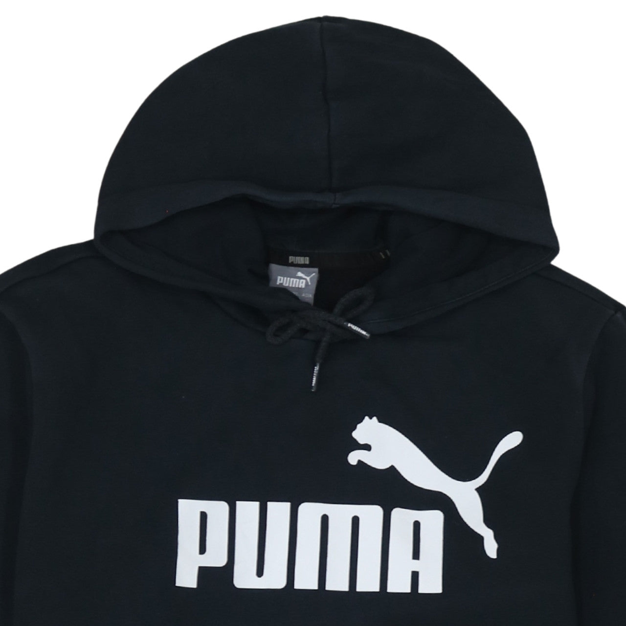 Puma Men’s Black Pullover Hoodie M Sports Logo Fleece