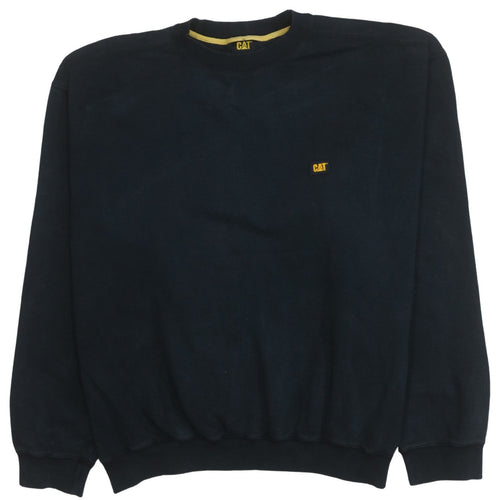 CAT Men's Black XL Pullover Sweatshirt Crew Neck Heavyweight Workwear