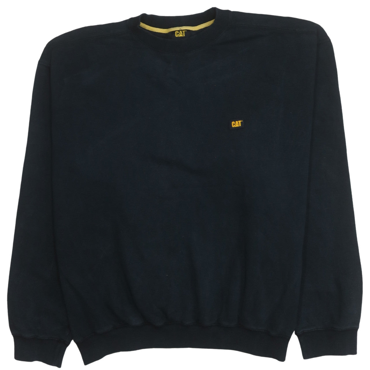 CAT Men's Black XL Pullover Sweatshirt Crew Neck Heavyweight Workwear