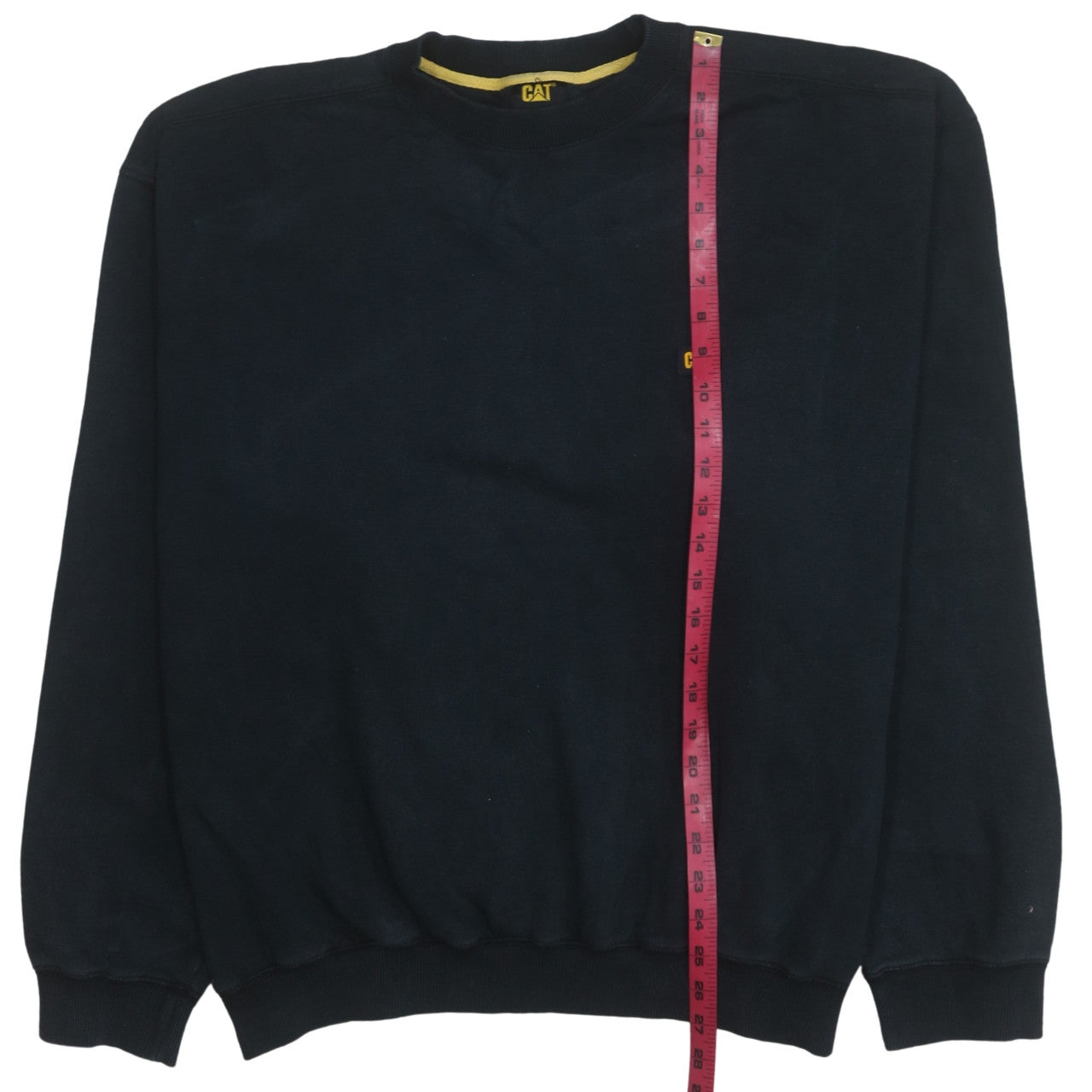 CAT Men's Black XL Pullover Sweatshirt Crew Neck Heavyweight Workwear