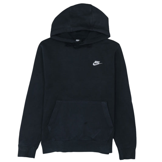 Nike Men's Black Pullover Hoodie Small Logo Fleece Sweatshirt