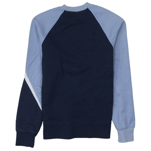 Nike Men's Blue Colour Block Crew Neck Sweatshirt XS