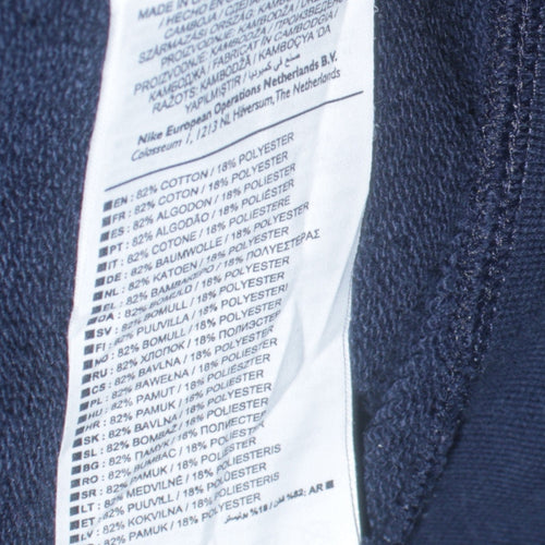 Nike Men's Blue Colour Block Crew Neck Sweatshirt XS