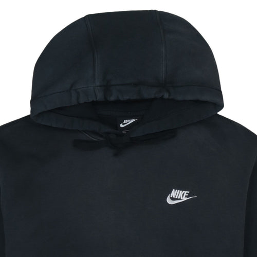 Nike Men's Black Pullover Hoodie Size M Classic Fleece Sweatshirt