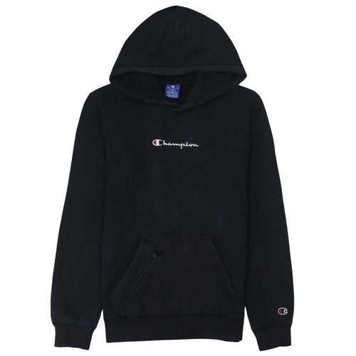 Champion Men's Black Small Pullover Hoodie Embroidered Logo