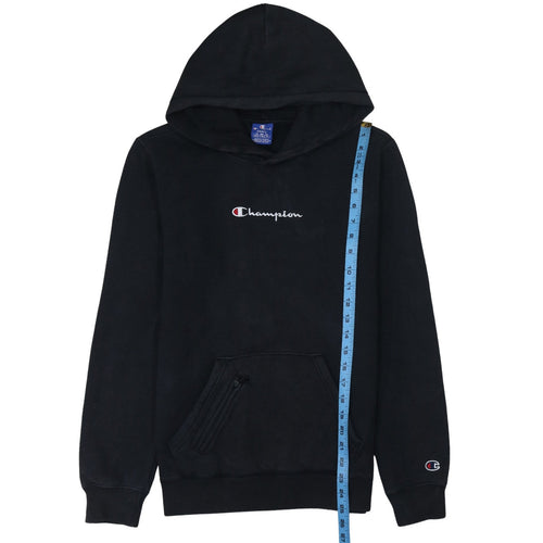 Champion Men's Black Small Pullover Hoodie Embroidered Logo