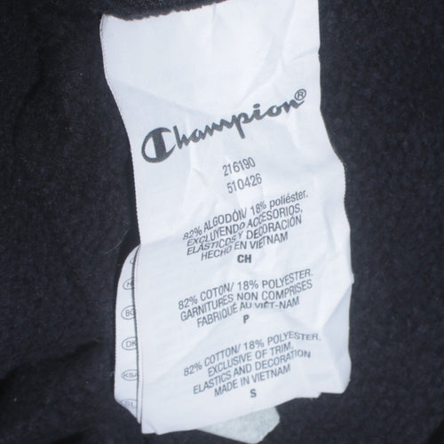 Champion Men's Black Small Pullover Hoodie Embroidered Logo