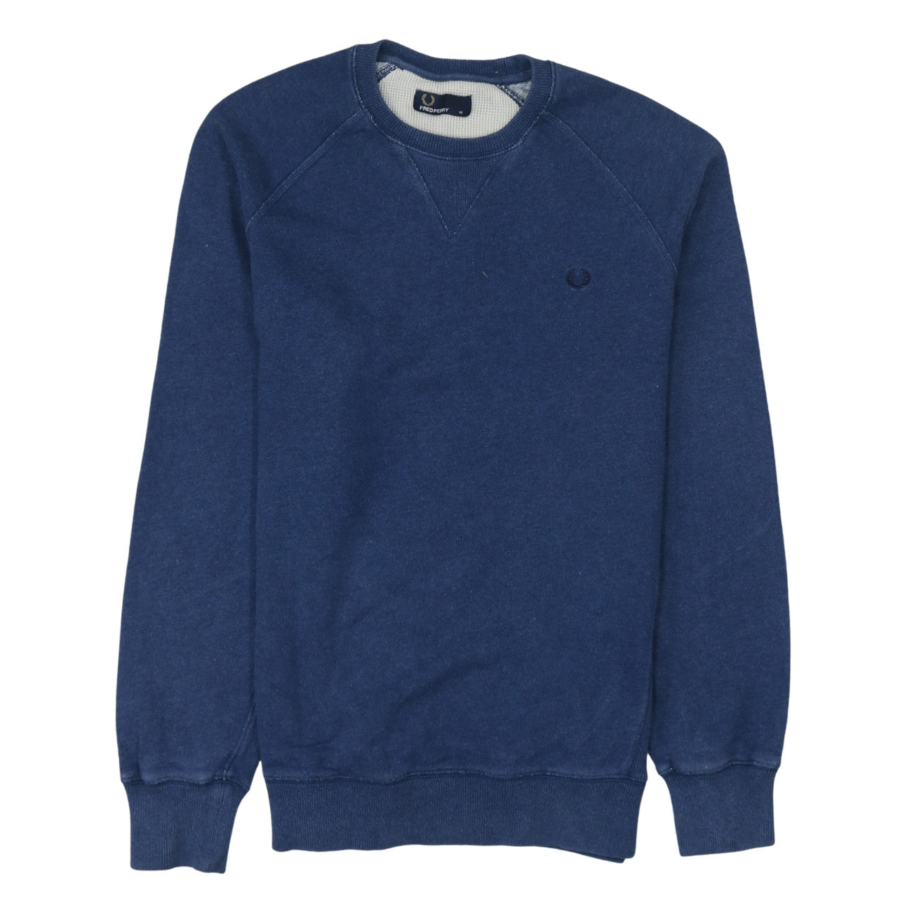 Fred Perry Men's Blue Cotton Crew Neck Pullover Sweatshirt M