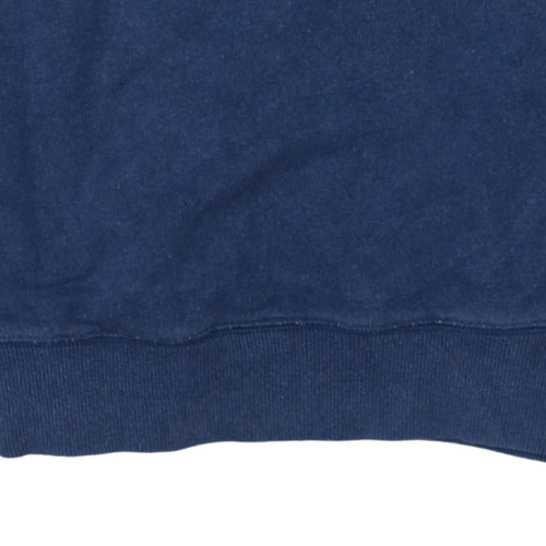 Fred Perry Men's Blue Cotton Crew Neck Pullover Sweatshirt M