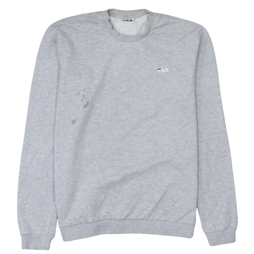 Fila Men's Grey Crew Neck Pullover Sweatshirt Size L Regular