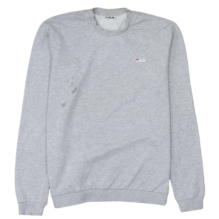 Fila Men's Grey Crew Neck Pullover Sweatshirt Size L Regular