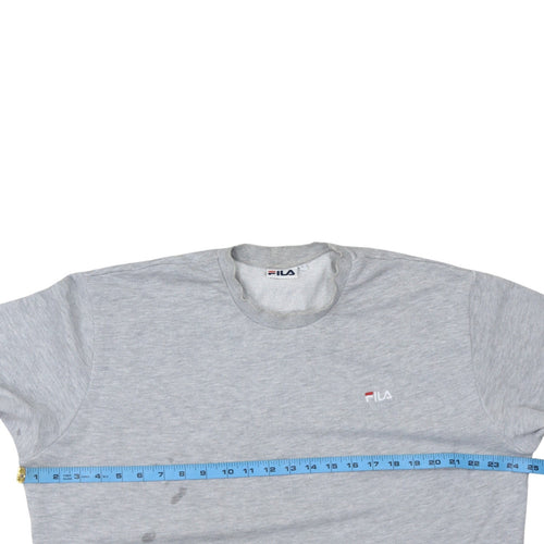 Fila Men's Grey Crew Neck Pullover Sweatshirt Size L Regular