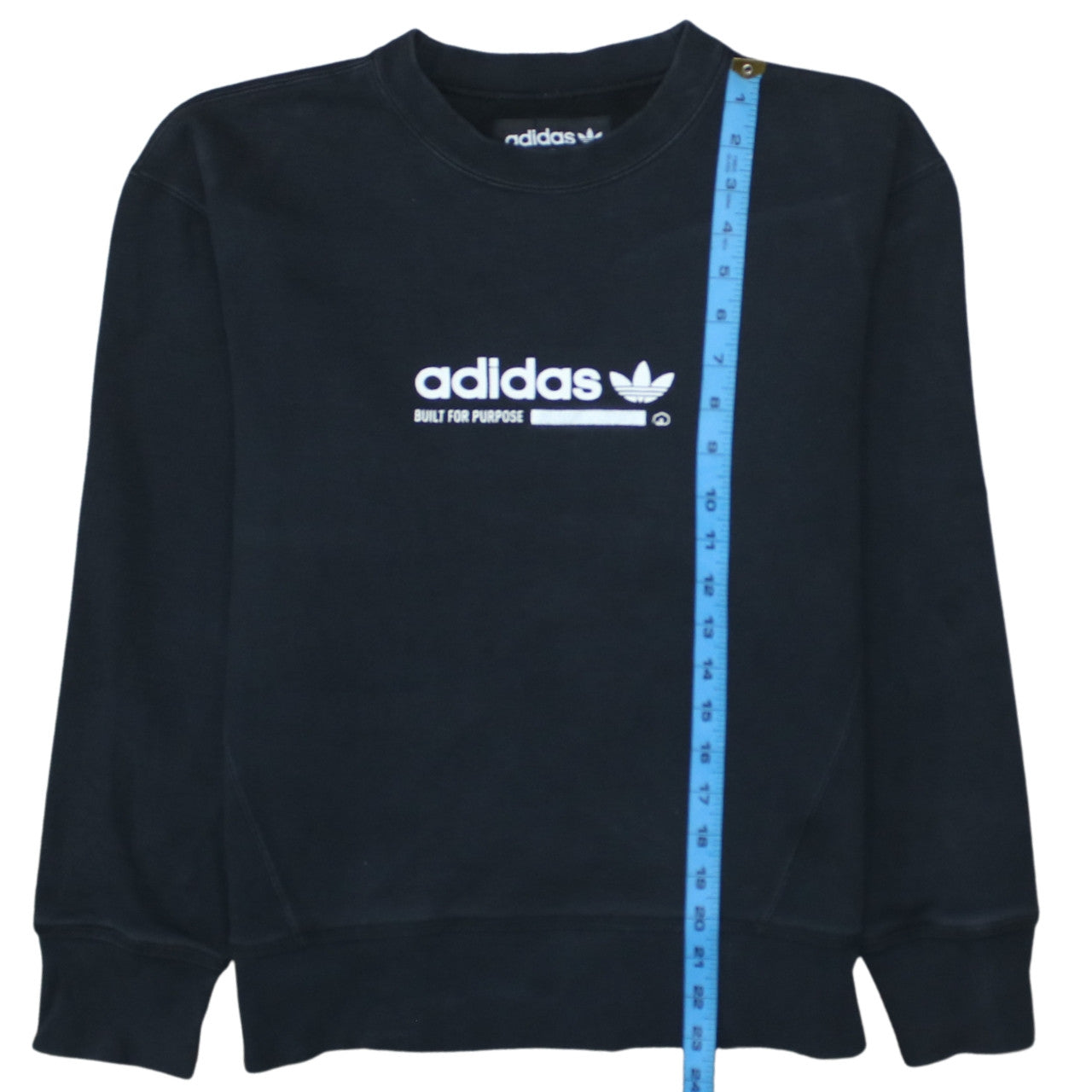 Adidas Women Black XS Pullover Sweatshirt with Logo Print