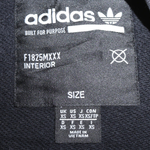 Adidas Women Black XS Pullover Sweatshirt with Logo Print