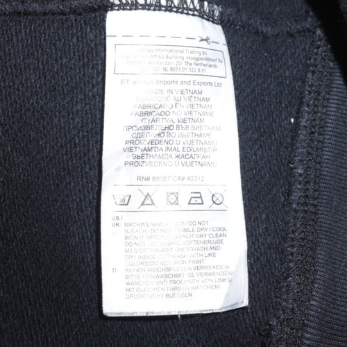 Adidas Women Black XS Pullover Sweatshirt with Logo Print