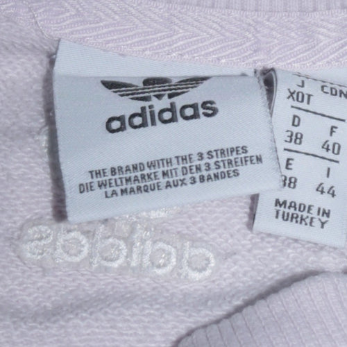 Adidas Womens Beige Tennis Academy Sweatshirt Size 12 Cotton Blend