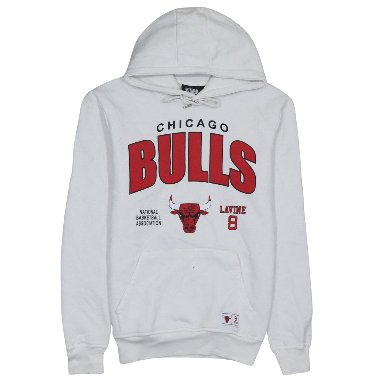 NBA Chicago Bulls LaVine 8 White Men's Pullover Hoodie M