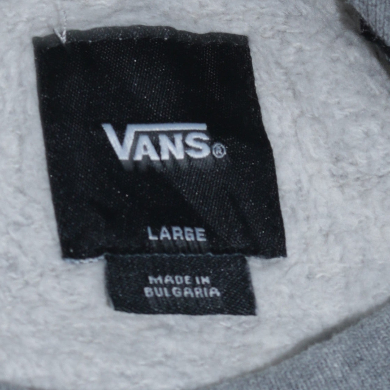 Vans Men's Grey Logo Crew Neck Pullover Sweatshirt Size L