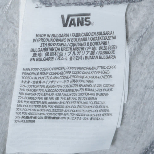 Vans Men's Grey Logo Crew Neck Pullover Sweatshirt Size L