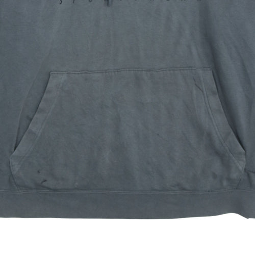 Nike Men Grey 2XL Pullover Hoodie Sportswear Fleece Graphic Print