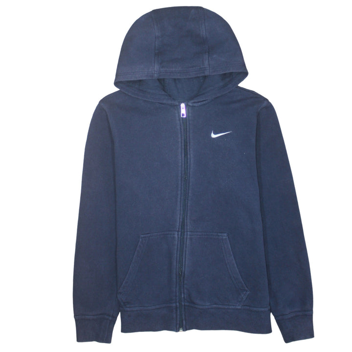 Nike Boys Navy Blue Full Zip Hoodie XL 13-15 Years Cotton Blend
