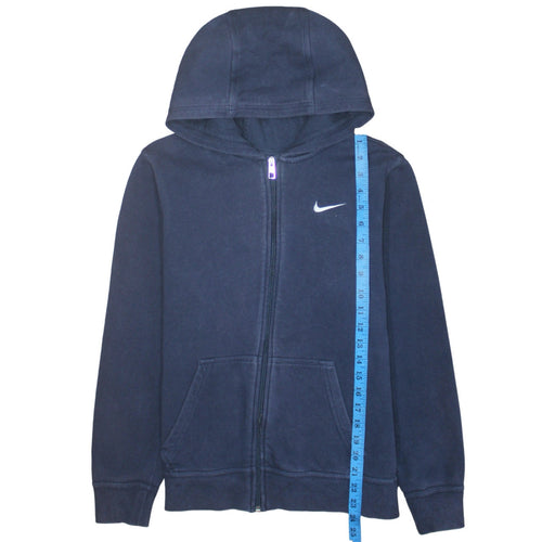 Nike Boys Navy Blue Full Zip Hoodie XL 13-15 Years Cotton Blend