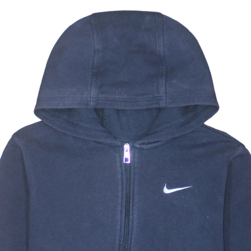 Nike Boys Navy Blue Full Zip Hoodie XL 13-15 Years Cotton Blend