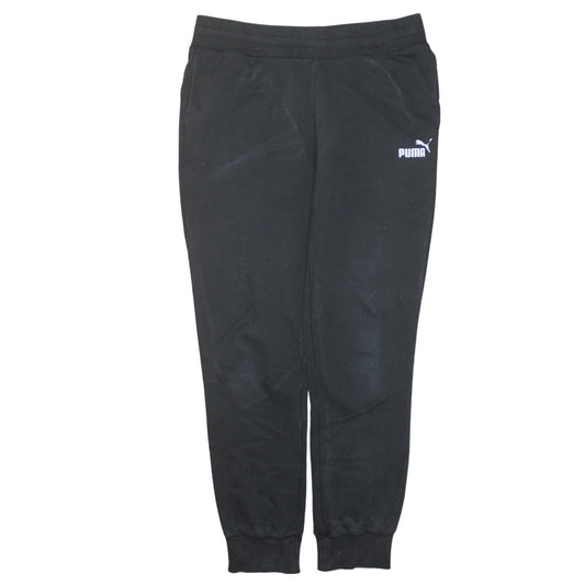 Puma Womens Black Jogger Sweatpants M Regular Fit Fleece