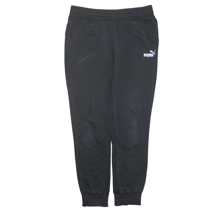 Puma Womens Black Jogger Sweatpants M Regular Fit Fleece