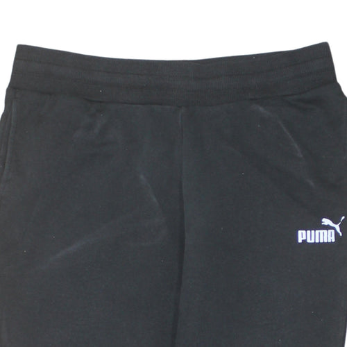 Puma Womens Black Jogger Sweatpants M Regular Fit Fleece