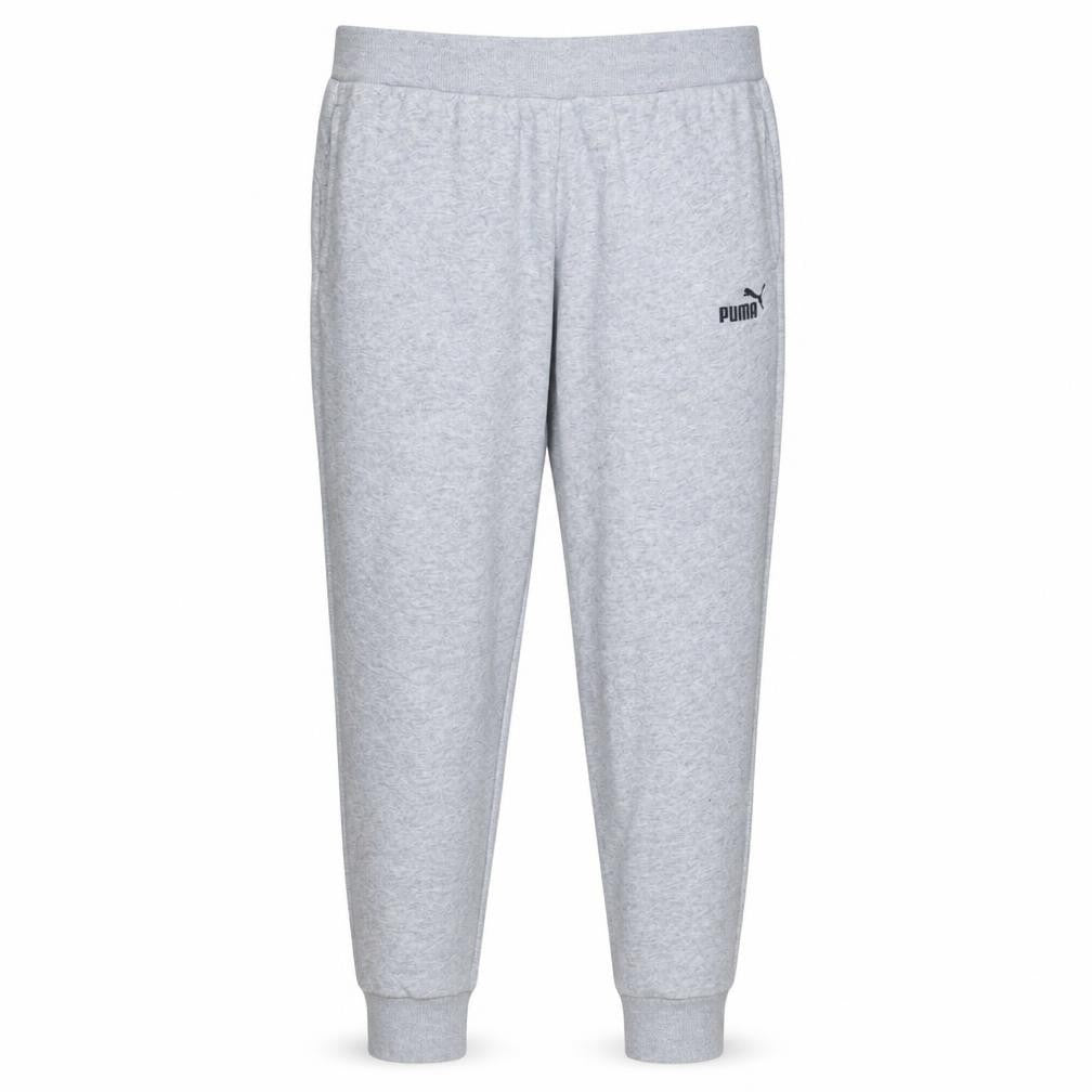 Front view of Puma Men's Grey Jogger Sweatpants L Regular Fit Casual Tapered