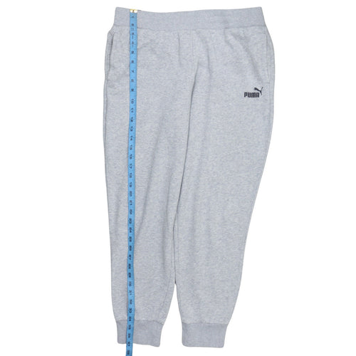 Puma Men's Grey Jogger Sweatpants L Regular Fit Casual Tapered