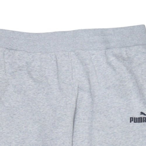 Puma Men's Grey Jogger Sweatpants L Regular Fit Casual Tapered