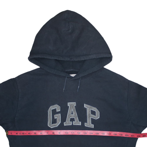 GAP Mens Blue Pullover Hoodie Small Logo Fleece Sweatshirt