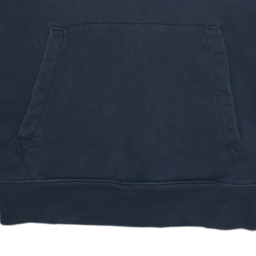GAP Mens Blue Pullover Hoodie Small Logo Fleece Sweatshirt