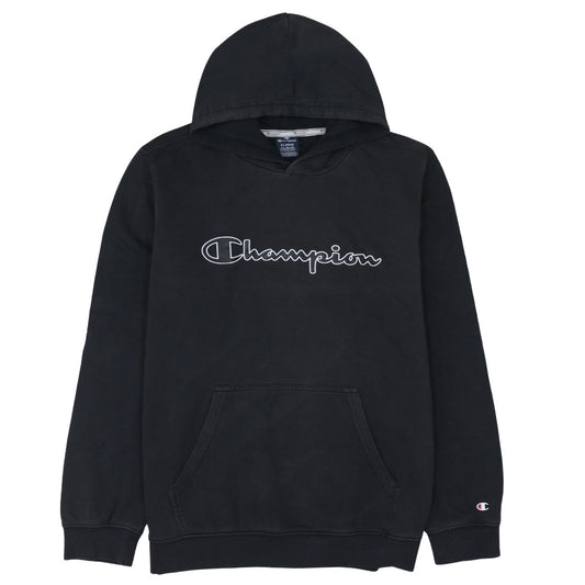 Champion Men's Black XL Pullover Hoodie with Logo