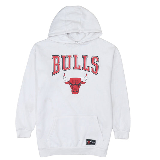 NBA Chicago Bulls Boys White Pullover Hoodie 13-14 Years Graphic Print