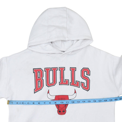 NBA Chicago Bulls Boys White Pullover Hoodie 13-14 Years Graphic Print