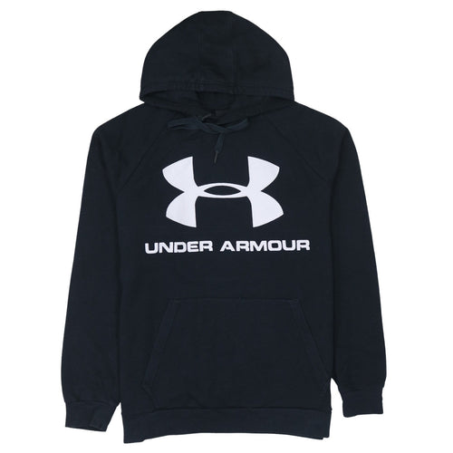 Under Armour Men Black Pullover Hoodie L Sports Fleece Graphic