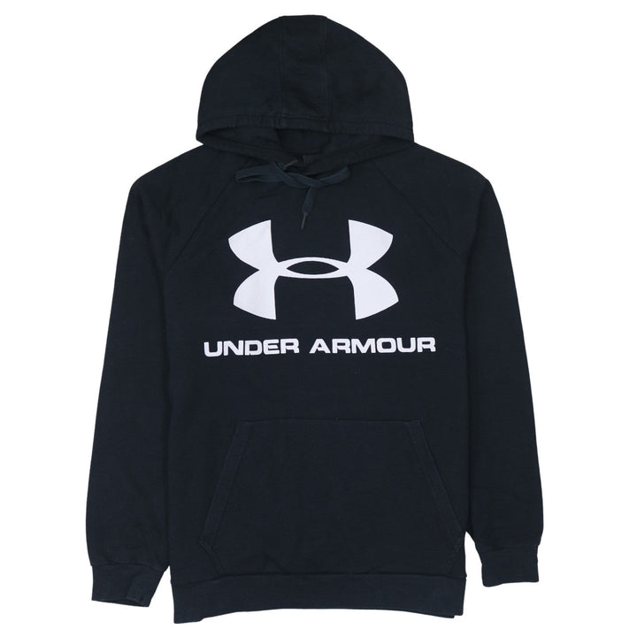 Under Armour Men Black Pullover Hoodie L Sports Fleece Graphic