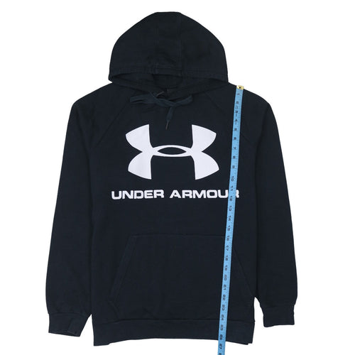 Under Armour Men Black Pullover Hoodie L Sports Fleece Graphic