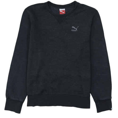 Puma Mens Black Crew Neck Pullover Sweatshirt Size M