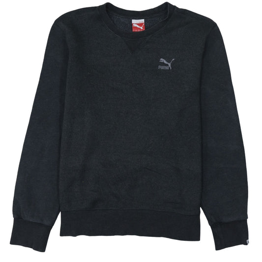 Puma Mens Black Crew Neck Pullover Sweatshirt Size M