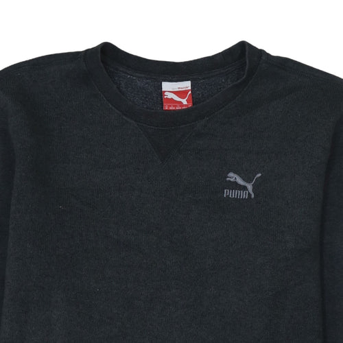 Puma Mens Black Crew Neck Pullover Sweatshirt Size M