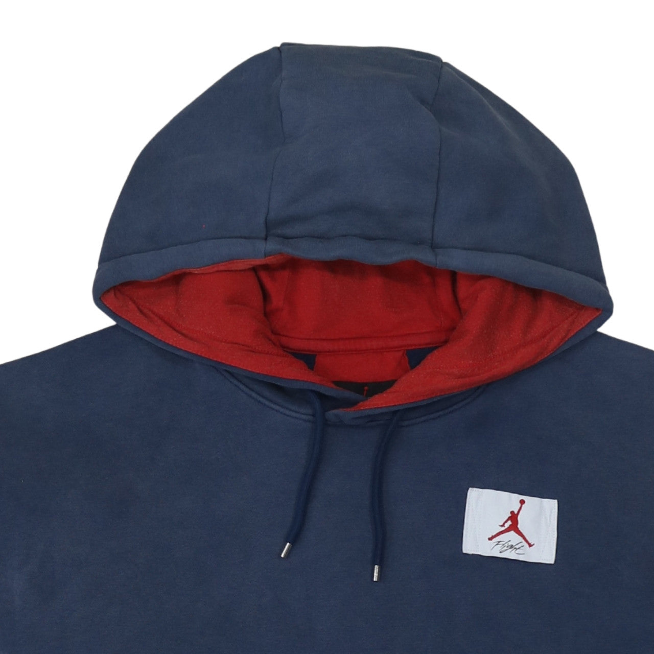 Jordan Women Navy Blue & Red Pullover Hoodie Medium Cotton Blend