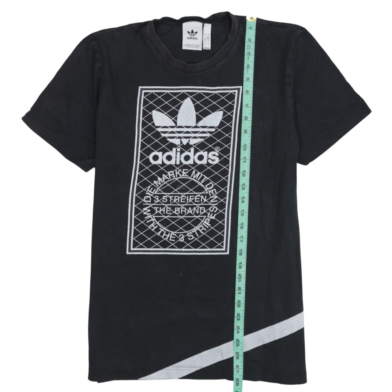 adidas Men Black L Graphic Trefoil Sports Cotton T-Shirt